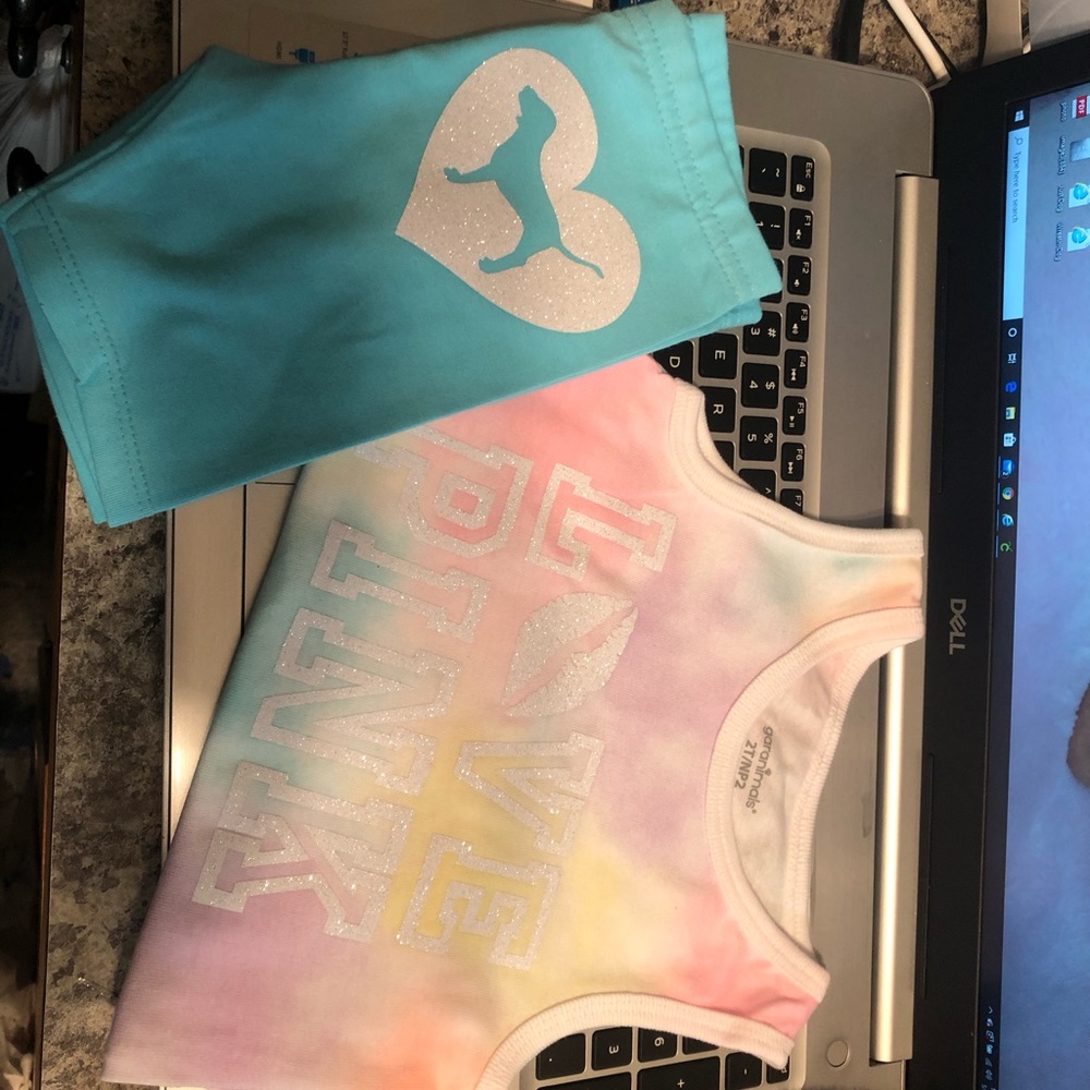 Custom PINK size 2T outfit